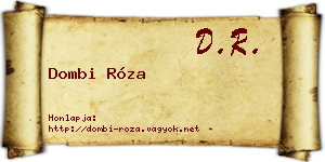 Dombi Róza névjegykártya